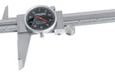 0-12'' by 0.001'' Black Face, Red Needle, Dial Caliper Stainless Steel in Fitted Box, P920-B212