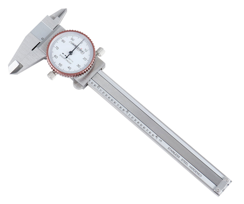 0-4 inch by 0.001 inch Precision Dial Caliper, Stainless Steel, in Fitted Box, P920-S214