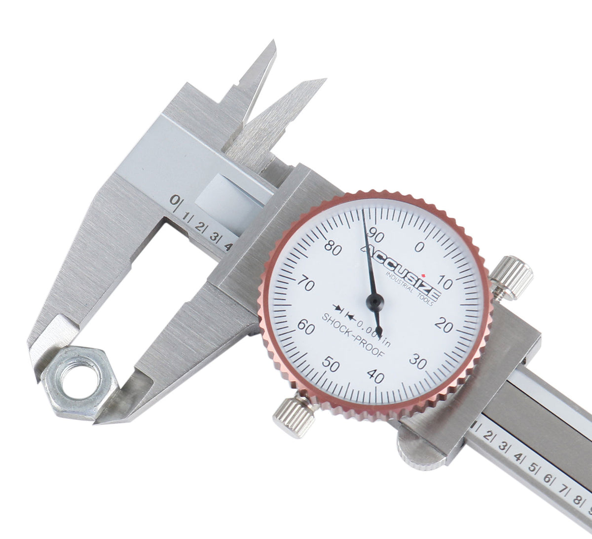 0-4 inch by 0.001 inch Precision Dial Caliper, Stainless Steel, in Fitted Box, P920-S214