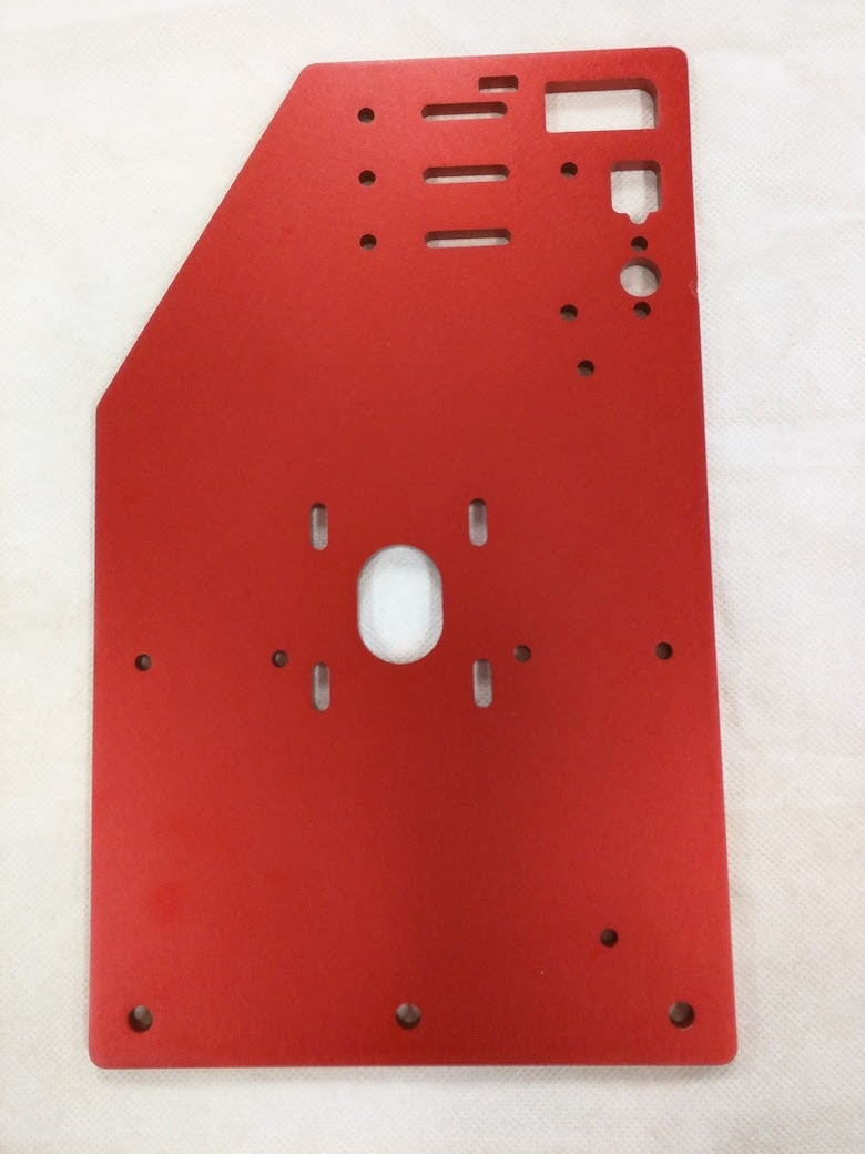 RoverCNC OX - OX Plates CNC Grand Portique, Supports Y et plaques en Z, 11 trous - RED,
