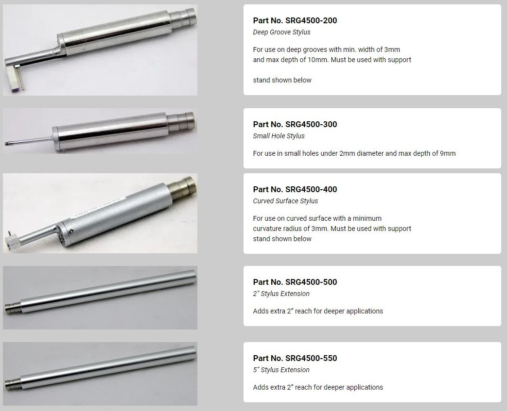 PhaseII+ Accessories for Surface Roughness Gauges