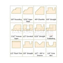 WP24-3001, 24PS/SET ROUTER BITS WITH 3 CUTTING EDGES, SHANK 1/2"