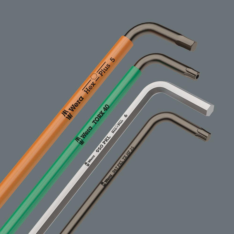 Wera 967/9 TX XL Multicolour 1 Multicolour L-key set for TORX® screws, long, 9pieces