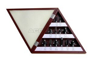 WP12-3001, 12PS/SET ROUTER BITS WITH 3 CUTTING EDGES, SHANK 1/2"