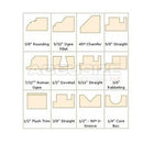 WP12-3001, 12PS/SET ROUTER BITS WITH 3 CUTTING EDGES, SHANK 1/2"