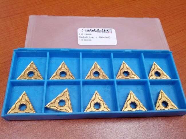 TNMG432, Carbide Inserts, Tin Coated, 10 Pcs/Set