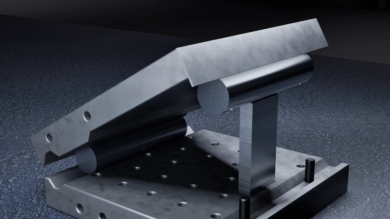 Accusize gage block stack supporting a sine plate setup